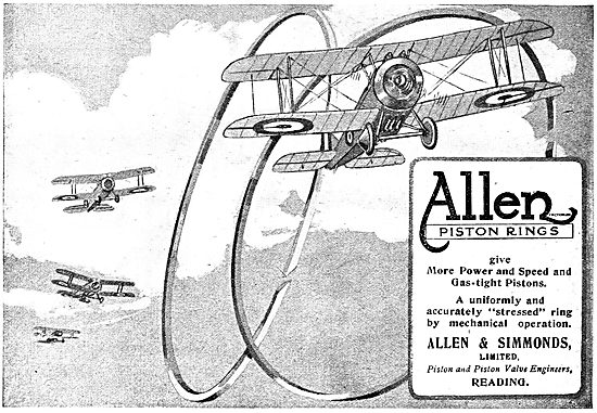 Allen & Simmonds Piston Rings For Aero Engines                   