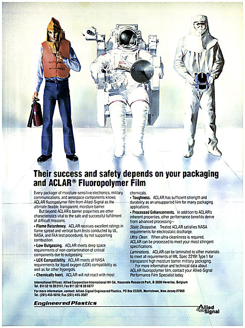 Allied Signal ACLAR Fluoropolymer Film 1990                      