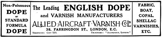 Allied Aircraft Varnish Co - Aircraft Dopes & Varnishes          