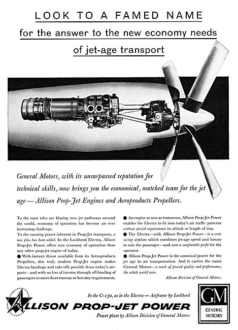 Allison Prop-Jet Engines Turboprop                               