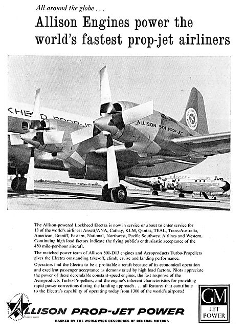 Allison Prop-Jet Power For The Lockheed Electra Airliner         