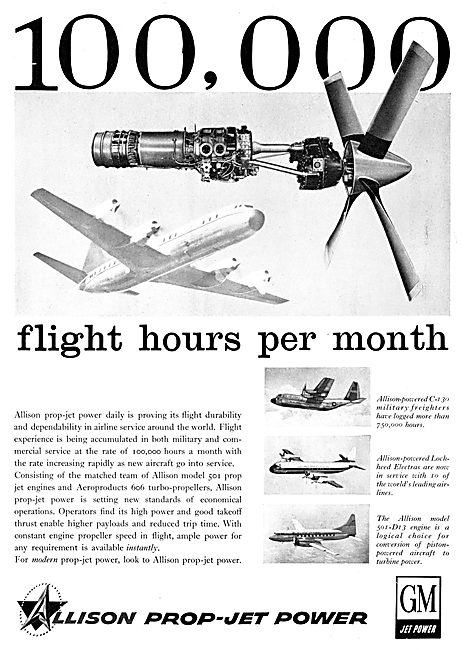 Allison Prop Jet Engines - 1959                                  