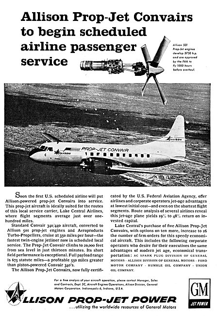 Allison 501 Prop-Jet Engines                                     