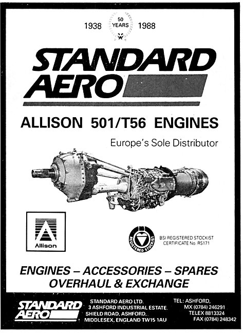 Allison 501 - Standard Aero Ashford                              