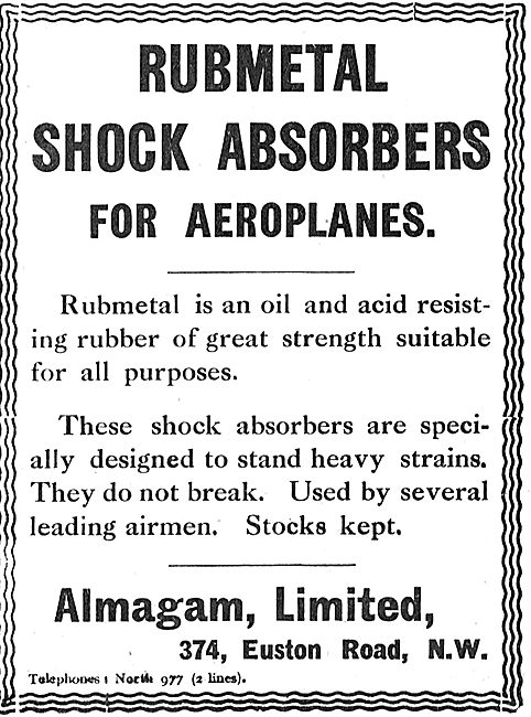 Almagam Rubmetal Acid Resistant Shock Absorbers For Aeroplanes   