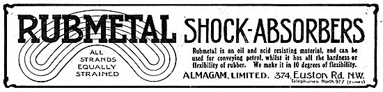 Almagam Rubmetal Shock-Absorbers For Aeroplanes                  