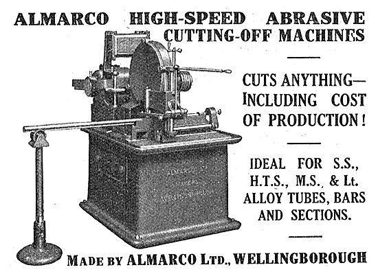 Almarco Ltd. Wellingborough. High Speed Abrasive Cutting Machines