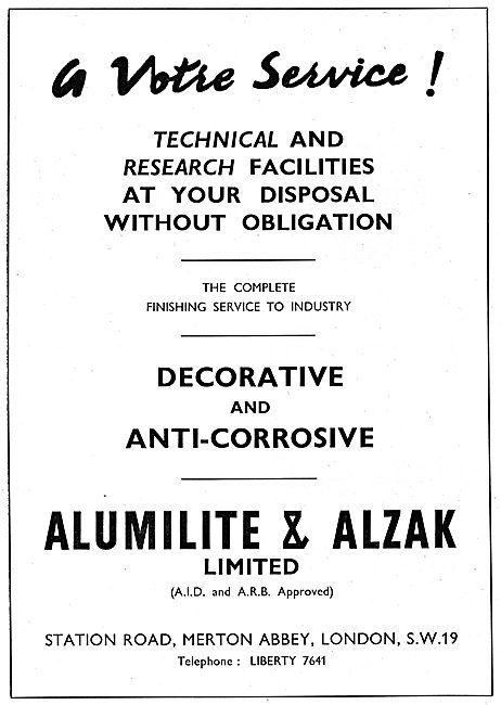 Alumilite & Alzak Anti-Corrosive Treaments                       