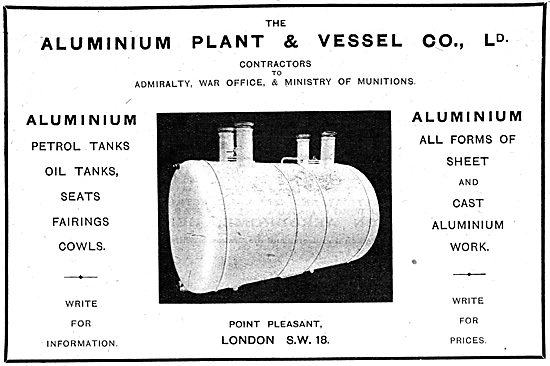 The Aluminium Plant & Vessel Company Ltd - Fuels & Oil Tanks     