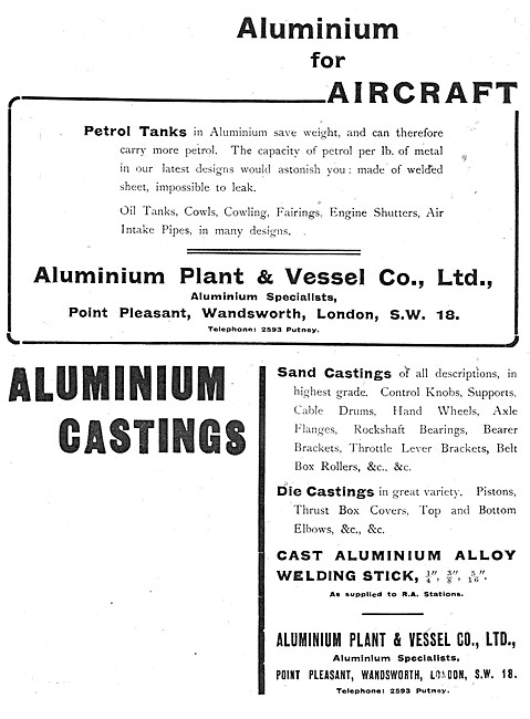 The Aluminium Plant & Vessel Company. Aluminium Castings         