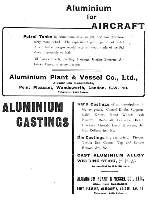 The Aluminium Plant & Vessel Company. Aluminium Castings         