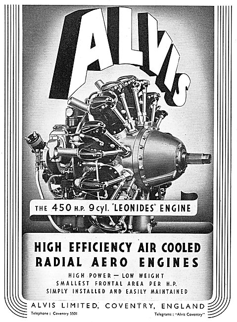 Alvis Leonides 450hp Radial Aero Engine                          