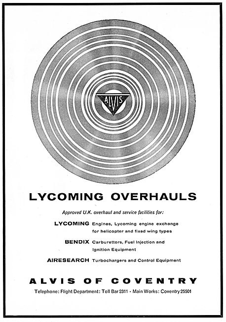 Alvis Of Coventry  - Aero Engine Overhauls                       