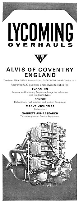 Alvis Of Coventry Lycoming Overhauls                             