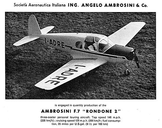 Ing.Angelo Ambrosinmin & Co. Ambrosini F.7 Rondone 2 - I-ADRE    