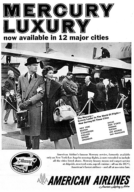 American Airlines Mercury Service 1957                           