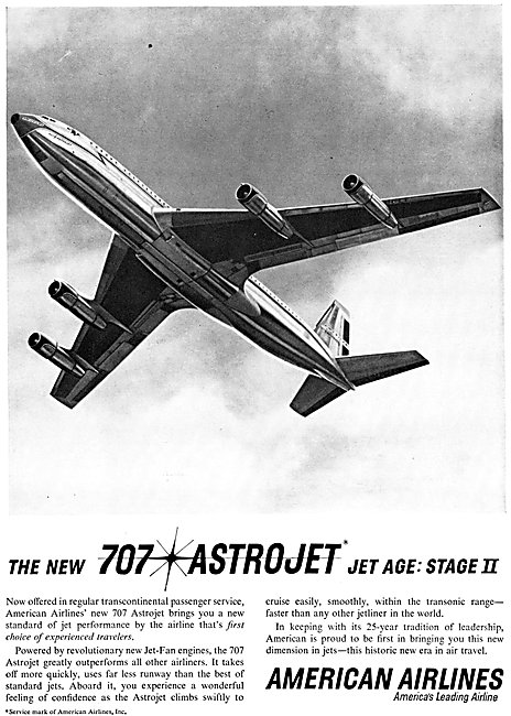 American Airlines Boeing 707 Astrojet                            