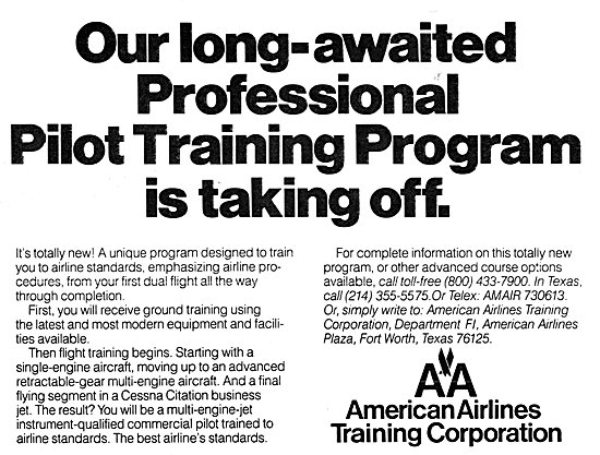 American Airlines Training Corporation 1982                      