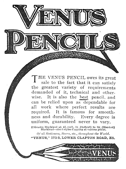 American Lead Pencil Company : Venus Pencils                     