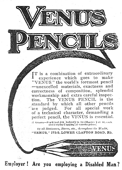 American Lead Pencil Company : Venus Pencils                     