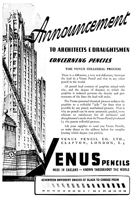 Venus Pencils - Draughtsmens Pencils                             