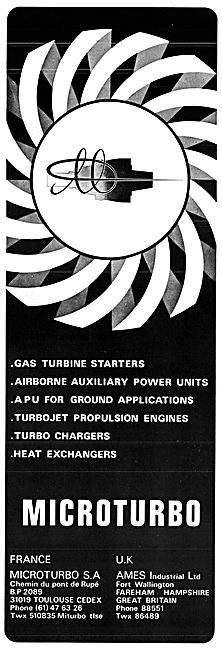 Ames Industrial Microturbo Gas Turbines 1977                     