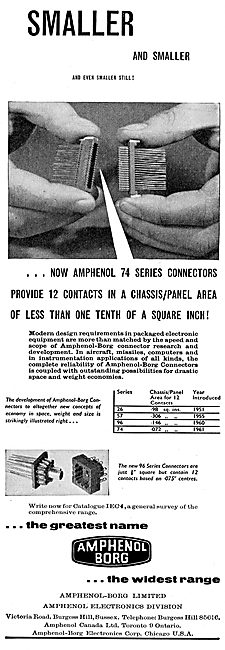 Amphenol Borg Electrical Components For Aircraft                 