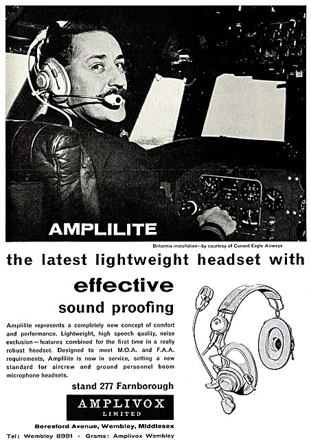 Amplivox Amplilite Lighweight Aircrew Headsets                   