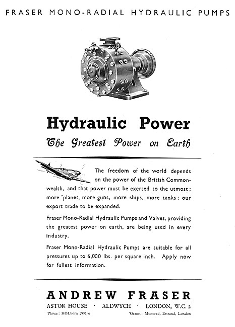 Fraser Industrial MONO-RADIAL Hydraulic Pumps                    