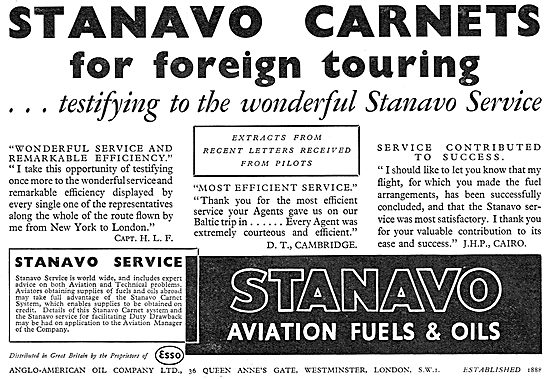 Stanavo Aviation Fuels & Oils                                    