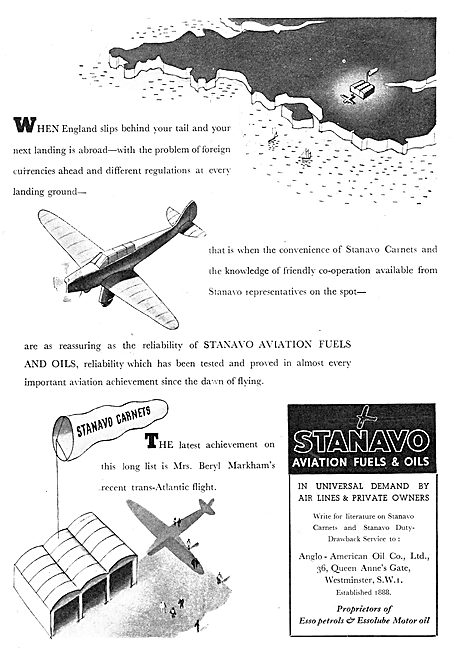 Stanavo Aviation Fuels & Oils - Carnet                           