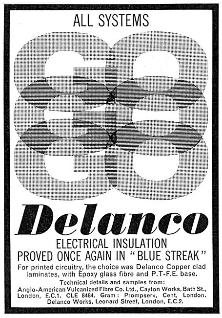 Anglo-American Vulcanized Fibre. DELANCO  Electrical Insulation  