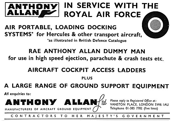 Anthony Allan. Manuafcturers Of Aircraft Ground Equipment        