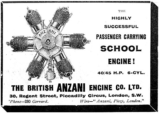 British  Anzani Aero Engines                                     