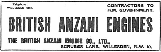 The British Anzani Engine Co - Scrubbs Lane, Willesden           