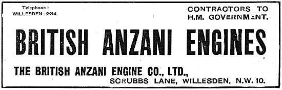 The British Anzani Engine Co Ltd: Scrubbs Lane, Willesden NW 10  