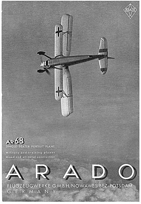 Arado AR68 Single Seat Pursuit Aircraft                          