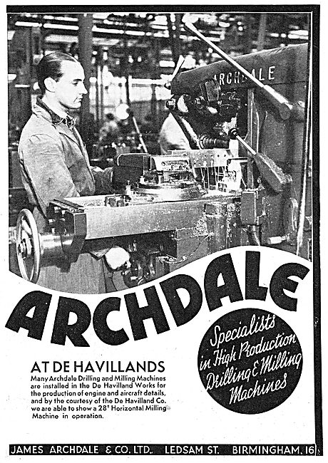 Archdale Machine Tools At De Havilland                           