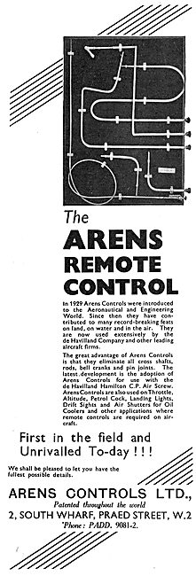 Arens Remote Controls For Aircraft : De Havilland                