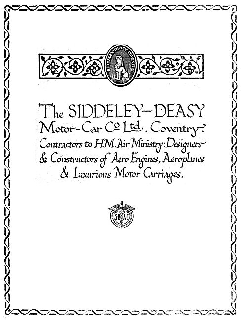 Siddeley-Deasy  Aero Engines                                     