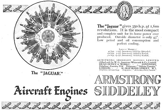 Armstrong Siddeley Jaguar 350 HP Aero Engine                     