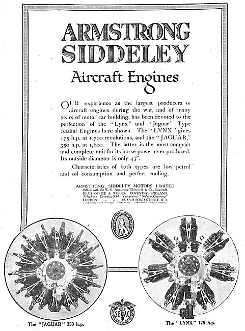 Armstrong Siddeley  Aero Engines                                 