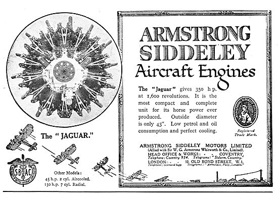 Armstrong Siddeley Jaguar Radial Aero Engine                     