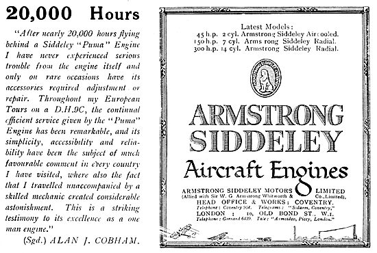 Armstrong Siddeley  Aero Engines - Cobham                        