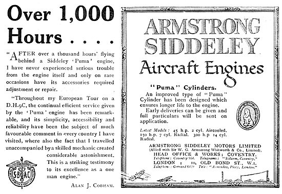 Armstrong Siddeley  Aero Engines                                 