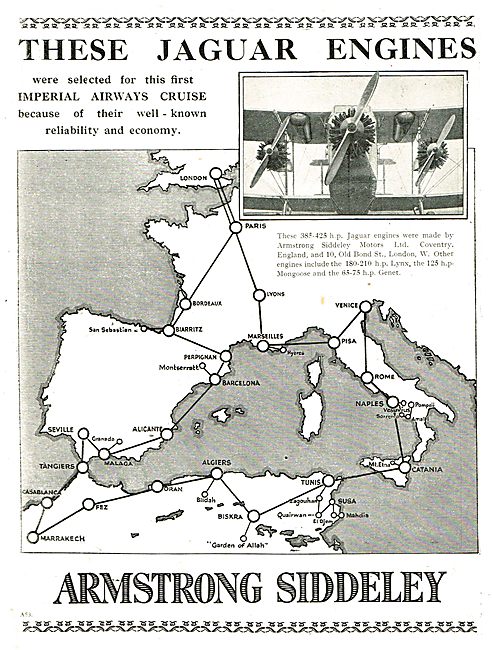 Armstrong Siddeley Jaguar Aero Engines On Imperial Airways Cruise