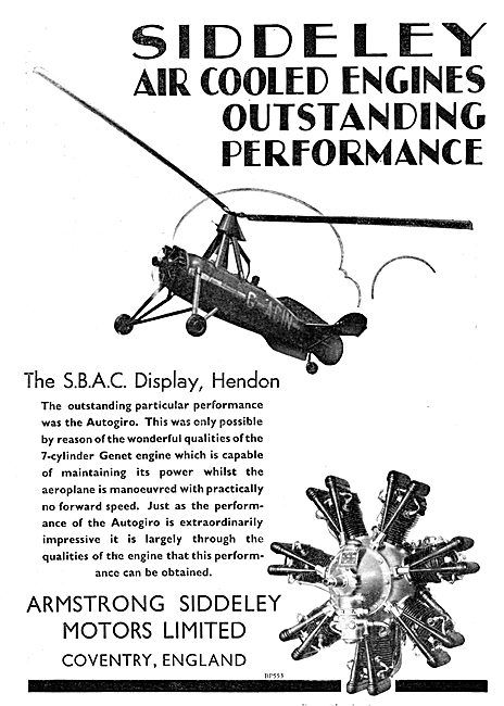Armstrong Siddeley  Genet - Autogiro                             