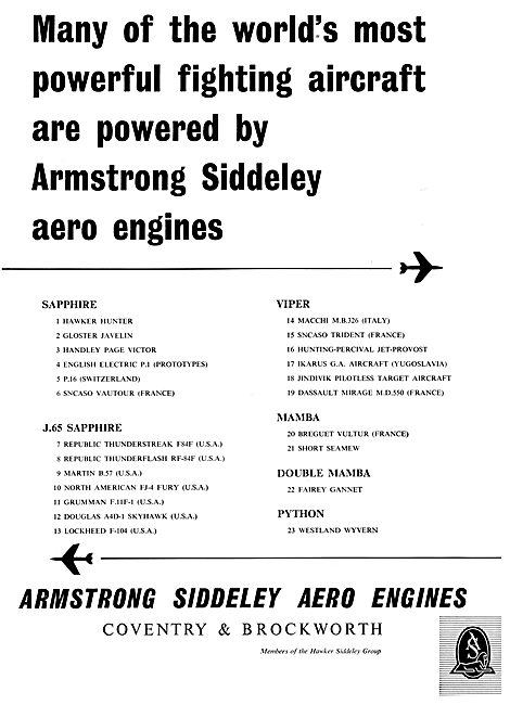 Armstrong Siddeley  Aero Engines                                 