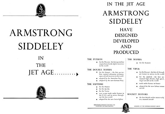 Armstrong Siddeley  Aero Engines & Rocket Motors                 