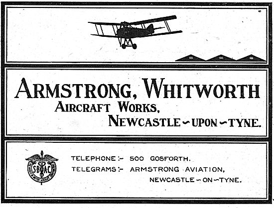 Armstrong Whitworth Aircraft Works Newcastle-Upon-Tyne           